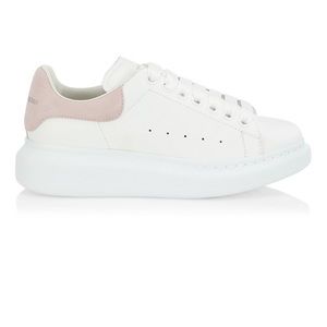 Alexander McQueen White/Pink Suede Platform Sneakers size 39